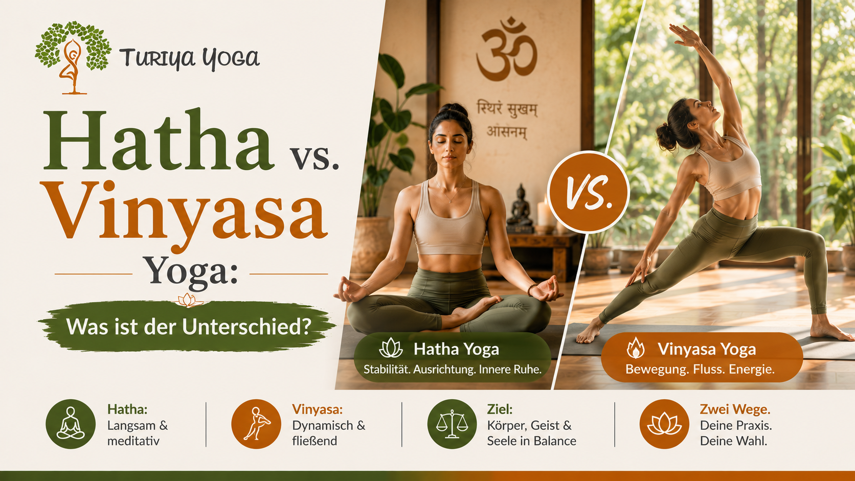 Hatha vs. Vinyasa Yoga: Was ist der Unterschied?