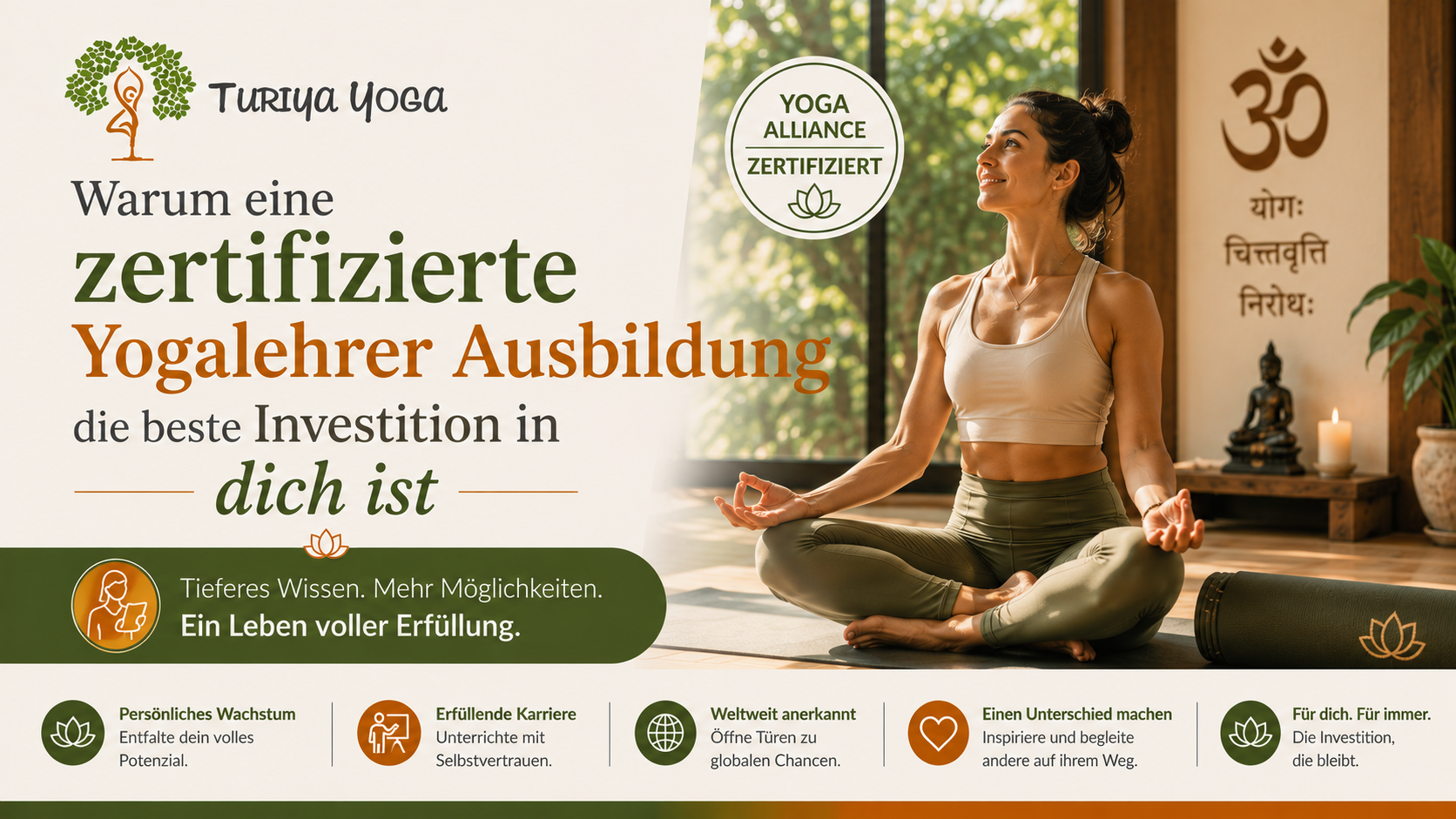 Warum eine zertifizierte Yogalehrer Ausbildung die beste Investition in dich ist